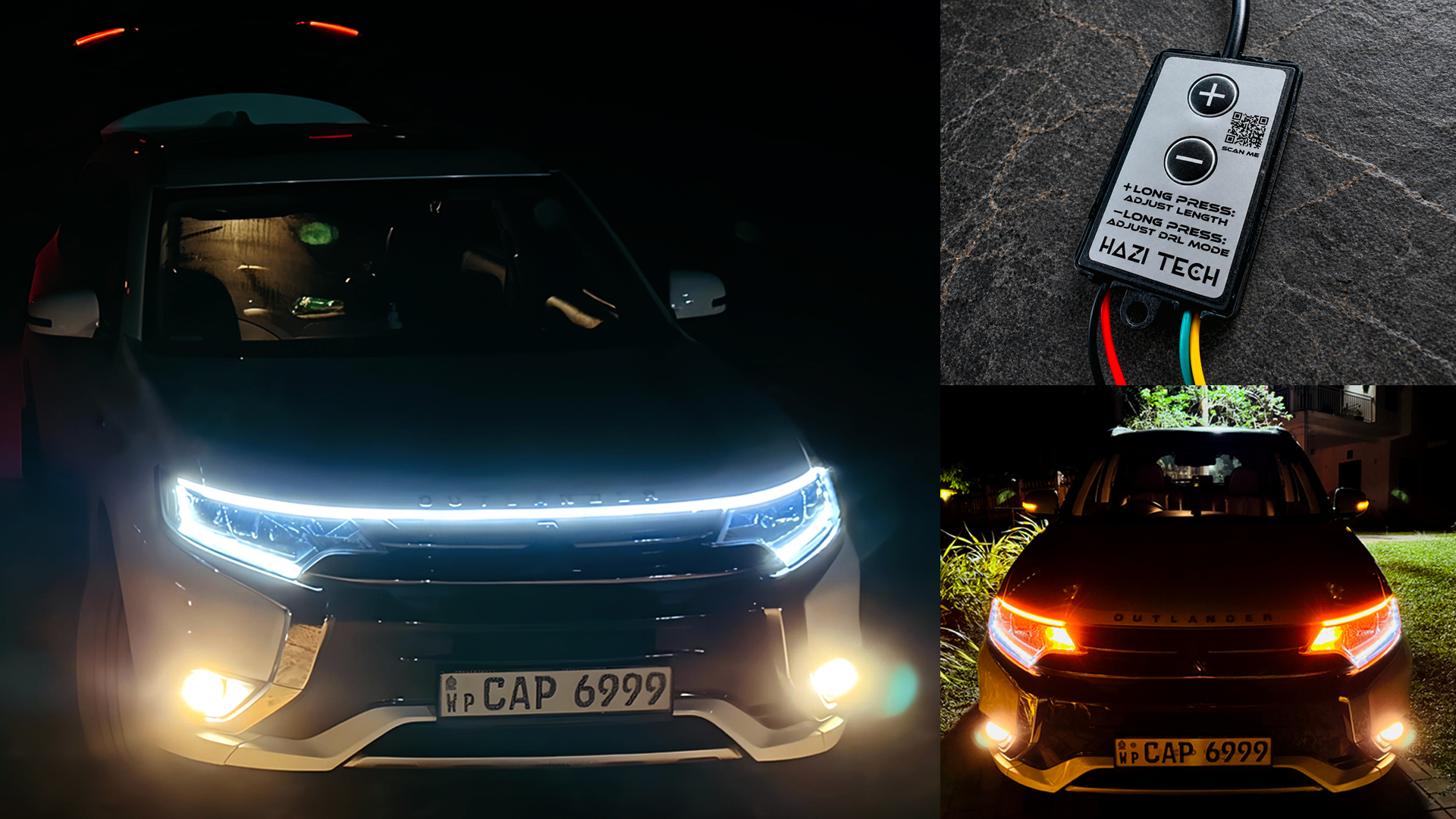 HAZI TECH FRONT HOOD LIGHT SYSTEM installed on a vehicle